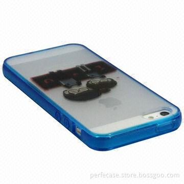 TPU case for iPhone 5, low MOQ of 200 pieces, each piece with different patterns available